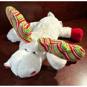 Ganz Webkinz Minty Moose Plush Toy No Code Holiday Christmas Green Red Soft 12"